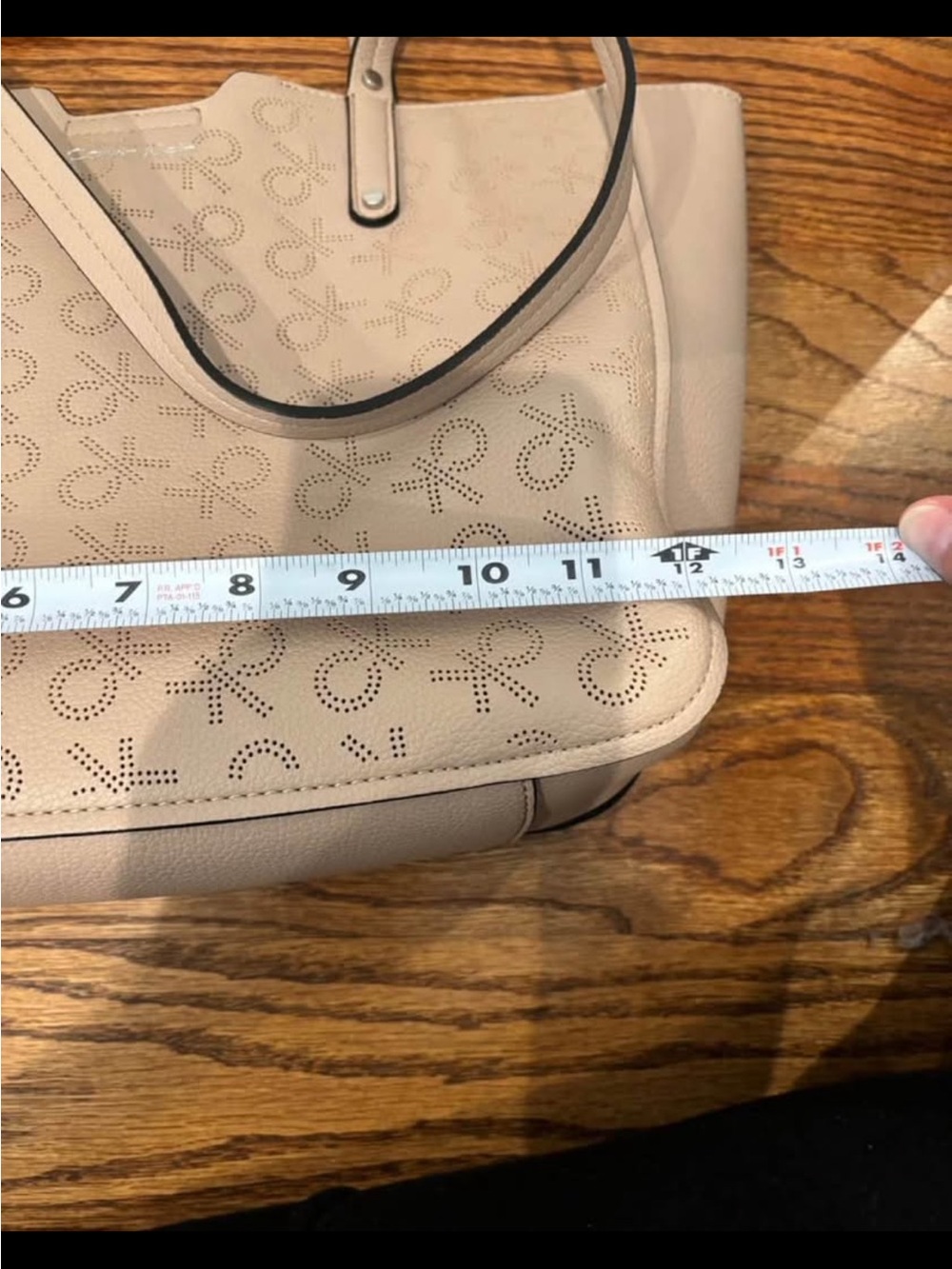Calvin Klein Blush Beige Tote with Signature Logo - Picture 5 of 7